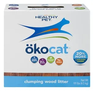 9.9 Lb Healthy Pet Oko Cat Clumping Wood Litter - Litter